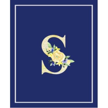 Imagem de Caderno de composição monograma floral: Letra S