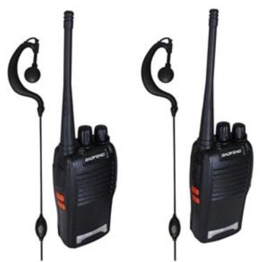 Imagem de Rádio Comunicador Walkie Talkie Baofeng Com Fone