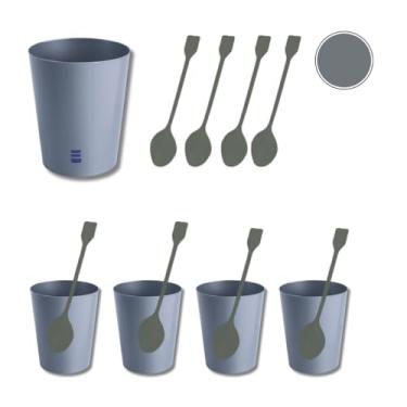 Imagem de Kit 100 Copinhos Para Docinhos Brigadeiro Redondo 25 Ml e 100 Mini Colher (PRATA)