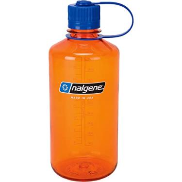 Imagem de Nalgene Garrafa de água Sustain Tritan livre de BPA feita com material derivado de 50% de resíduos plásticos, 946 ml, boca estreita, laranja