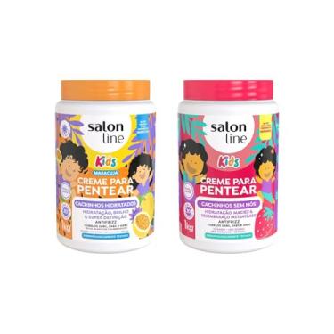 Imagem de Salon Line, Kit Creme para Pentear Morango + Maracujá, Vegano - Para Cabelos Ondulados, Cacheados e Crespos
