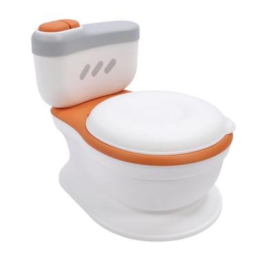 Imagem de Cadeira Penica Portátil para Criança Com Dispensador de Tecido Sonoro para Crianças Laranja