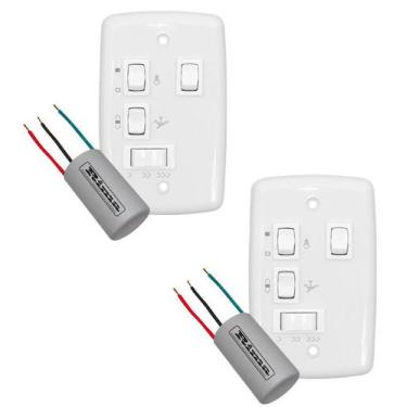 Imagem de Kit 2 controle ventilador  127 v 4 6uf 2 lampadas 419 rima