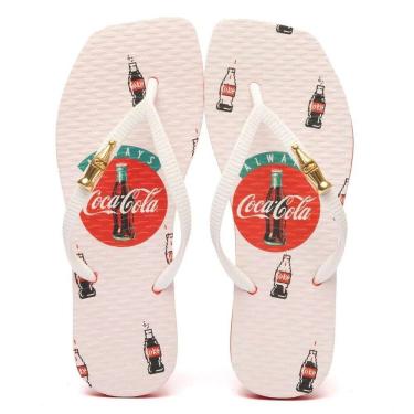Imagem de Chinelo Coca Cola Square Pixel Feminino Versátil Cc4377