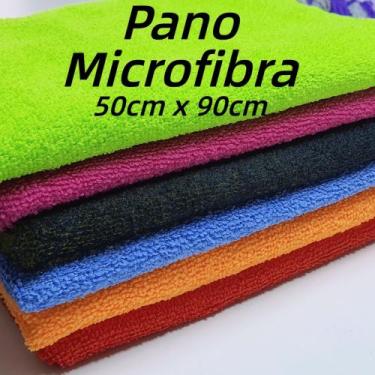 Imagem de 5un. Pano de Chão Microfibra Grande 60cm x 80cm Toalha de Limpeza Giga