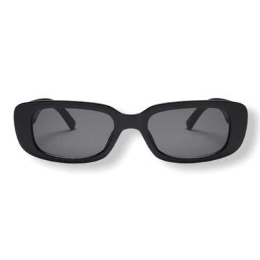 Imagem de Óculos De Sol Retrô Lente Preta Blogueira Moda Uv Solar - Óptico