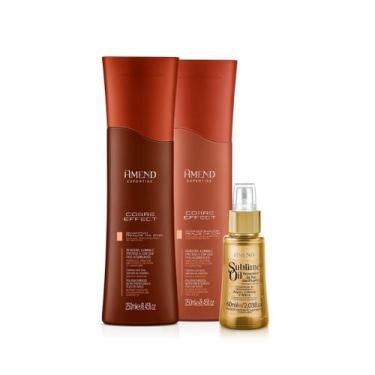 Imagem de Amend Expertise Cobre Effect Sh 250ml + Cond 250ml + Sublime Oil 60ml
