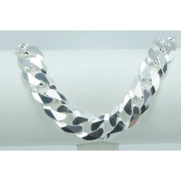 Imagem de Pulseira Masculina Italiana Grumet 12mm De Prata 925 - RD Magazine