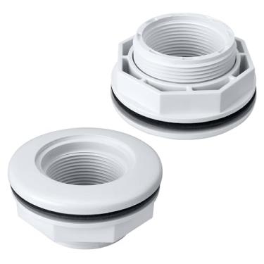 Imagem de Substituição para Hayward SP1023 Encaixe de retorno de entrada FIP de 3,5 cm com contraporca e junta para encaixe de mangueira de retorno de piscina acima do solo ou enterrada, acessórios de fibra de