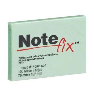 Imagem de Bloco Note Fix NF7 76 mm X 102 mm 100 Folhas Verde - 3M