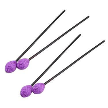 Imagem de Mxfans 2 Set Soft Yarn Head Marimba Mallets 40mm Purple 16.77 Inch L for Beginner