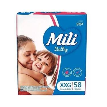 Imagem de Fralda Descartável Mili Baby Ultra Seca Giga 58un Xxg  Mili - Mili Sa
