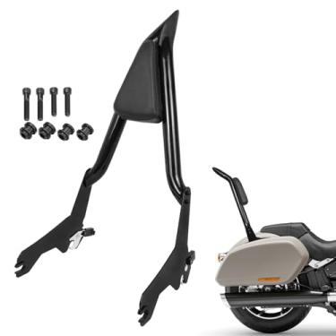 Imagem de DSISIMO Encosto de passageiro destacável Sissy Bar com kit de ferragens de ancoragem compatível com Harley Softail Sport Glide FLSB Low Rider FXLR FXLRS FXLRST 2018-Later, Encosto traseiro vertical