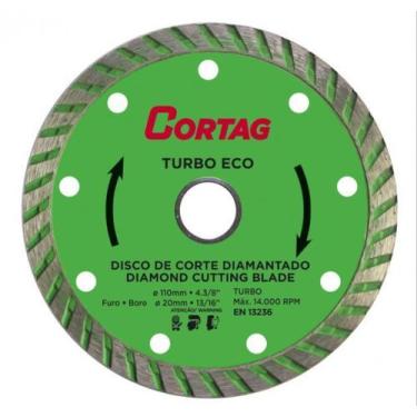 Imagem de Disco diamantado eco turbo serra mármore 110 mm - Cortag