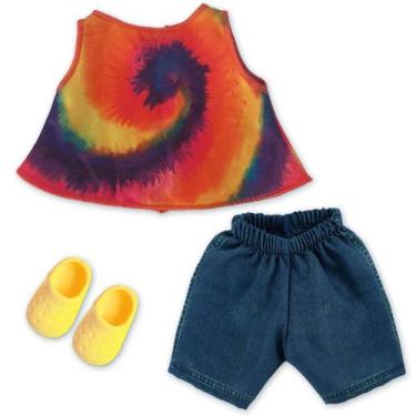 Imagem de Kit Roupa de Boneca Baby Alive e Little Mommy Tie Dye Laço de Fita - L