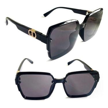 Imagem de Oculos De Sol Feminino Retangular Uv400 Blogueira Moda Praia - ALRA SE