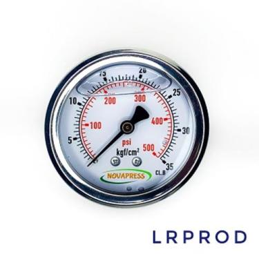 Imagem de Manômetro horizontal -diam.63mm (2. 1/2 ) com escala de 0-35 KGF/CM2 x