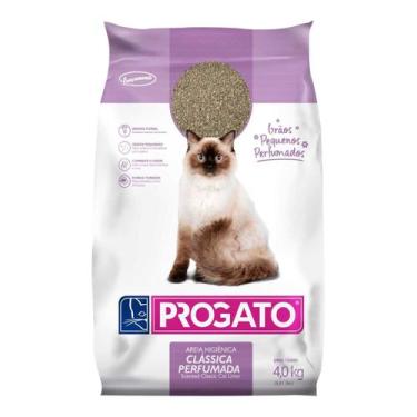 Imagem de Areia Gato Granulado Progato Perfumada Grãos Pequenos 4kg