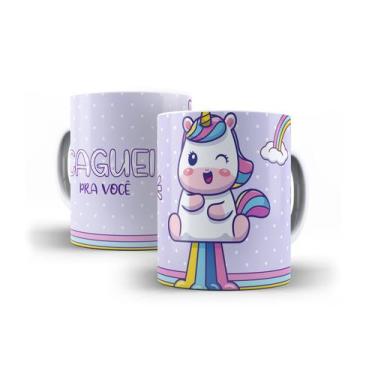 Imagem de Xicara Porcelana Unicórnio Frase Engraçada + Caixinha - RYLLO