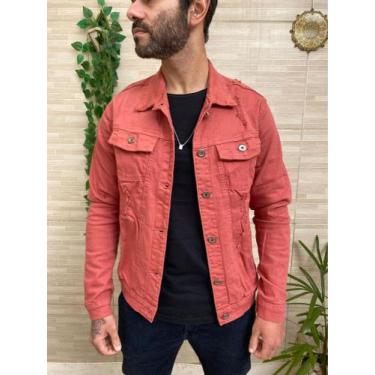 Imagem de Jaqueta Jeans Masculina Slim Goiaba - lifestyle, G