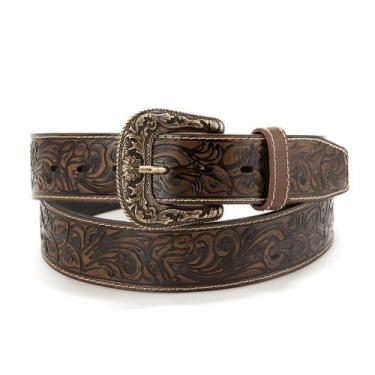 Imagem de Cinto Feminino De Couro Country Floral Com Fivela Removivel Estampa Fl