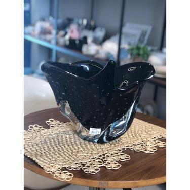 Imagem de Cachepot Cristal Murano Preto-Sao Marcos