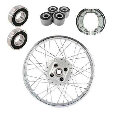 Imagem de Roda Traseira Titan 125 00/04 - Fan 05/08 + Rolamento/Bucha/Lona - Pro
