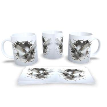 Imagem de Caneca de Porcelana Branca Coleção Animal em 3D - Estampa Sublimada, P