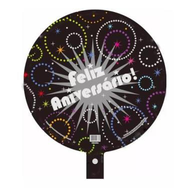 Imagem de Balão Metalizado Feliz Aniversário 18 = 45cm 04 unidades Top! - Plaste