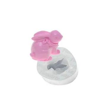 Imagem de Molde de Silicone Coelho Agachado com Lenço Ref. 648 Flexarte Rizzo Co