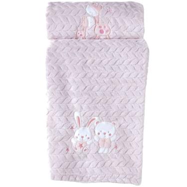 Imagem de Cobertor Bebê Fluffy 110x90 com Aplique Bordado