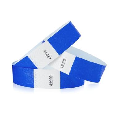 Imagem de Pulseiras Tyvek de 3/4 polegada azul marinho da WristCo, Marine Blue, 1000 Count