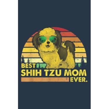 Imagem de Vintage Best Shih Tzu Mom Ever Dog Mommy Mother: Study Notebook, 6 x 9 inches, 120 pages