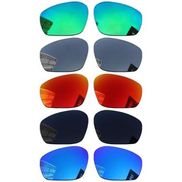 Imagem de Acefrog 5 pares de lentes polarizadas de substituição para óculos de sol Oakley Field Jacket OO9402 64 mm, ajuste perfeito, à prova de estilhaçamento, antiarranhões, pacote econômico