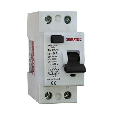 Imagem de Interruptor Diferencial Residual DR Bipolar de 40A com 30mA de Sensibilidade