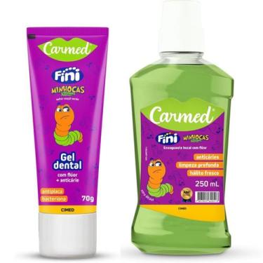 Imagem de Kit Gel Dental + Enxaguante Carmed Fini Minhocas - Cimed