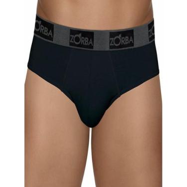Imagem de Cueca Slip Zorba 0716 Masculina Modal T. P/GG, M, 15, Preto