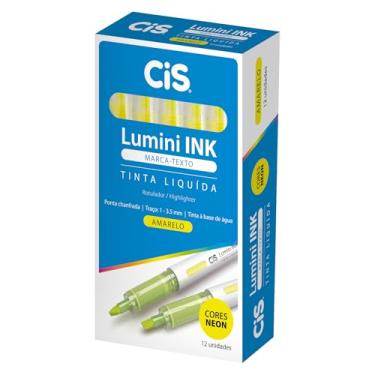 Imagem de CIS Marca Texto Lumini Ink, Amarelo, Caixa com 12 unidades