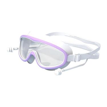 Imagem de simhoa Kids Swim Goggles Eyewear Anti Névo, Branco Roxo