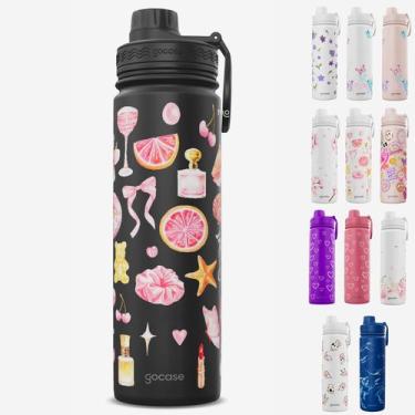 Imagem de Garrafa Térmica Gocase Original Premium Estampas 650ml, Preta Girly Gi