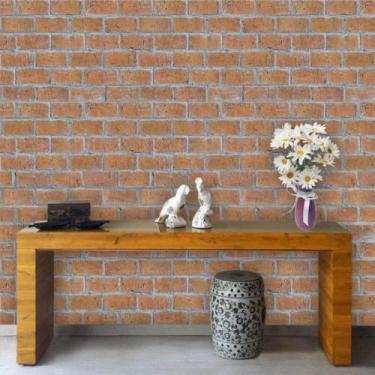 Imagem de Papel de Parede Tijolinho com Efeito Riscado - Inove Papéis de Parede