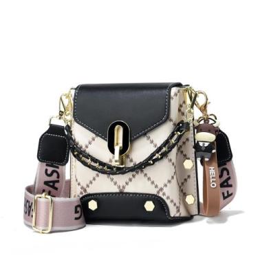 Imagem de Bolsa tiracolo Xiaoyu Small para mulheres, moda preta