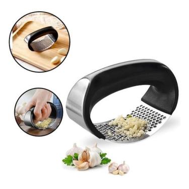 Imagem de Amassador Espremedor De Alho Manual Triturador Cozinha Inox - DANTAS