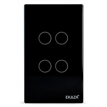 Imagem de Interruptor Zigbee Smart Inteligente 4 Botões Ekaza Preto