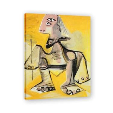 Imagem de Murais Crouching Man Diego Rivera – Arte do Realismo Socialista Mexicano, Muralista do Século 1770, Coleção Clássica do Museu de Nova York para Decoração de Casa 40 x 52 cm