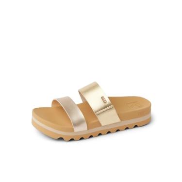Imagem de REEF Sandália infantil feminina Vista Hi Slide, Duo metálico, 13 Big Kid