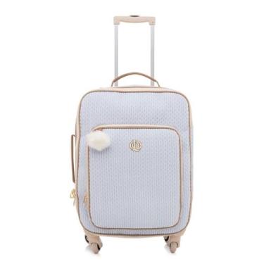 Imagem de Mala Maternidade c/ Rodinhas Lequiqui Chevron - Azul