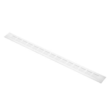 Imagem de METALLIXITY Grade de ventilação retangular (600 x 50 mm/23,62 "x1,97") 2 peças, saída de ar de parede com venezianas de liga de alumínio - para armários de guarda-roupa, prata