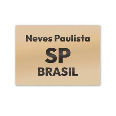 Imagem de Imã de Geladeira Neves Paulista São Paulo MDF 8cm x 5cm