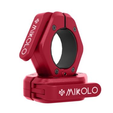 Imagem de Mikolo Grampos de barra, clipes olímpicos de 5 cm com forro TPR antiderrapante e liberação rápida para uso em casa e academia (vermelho magnético